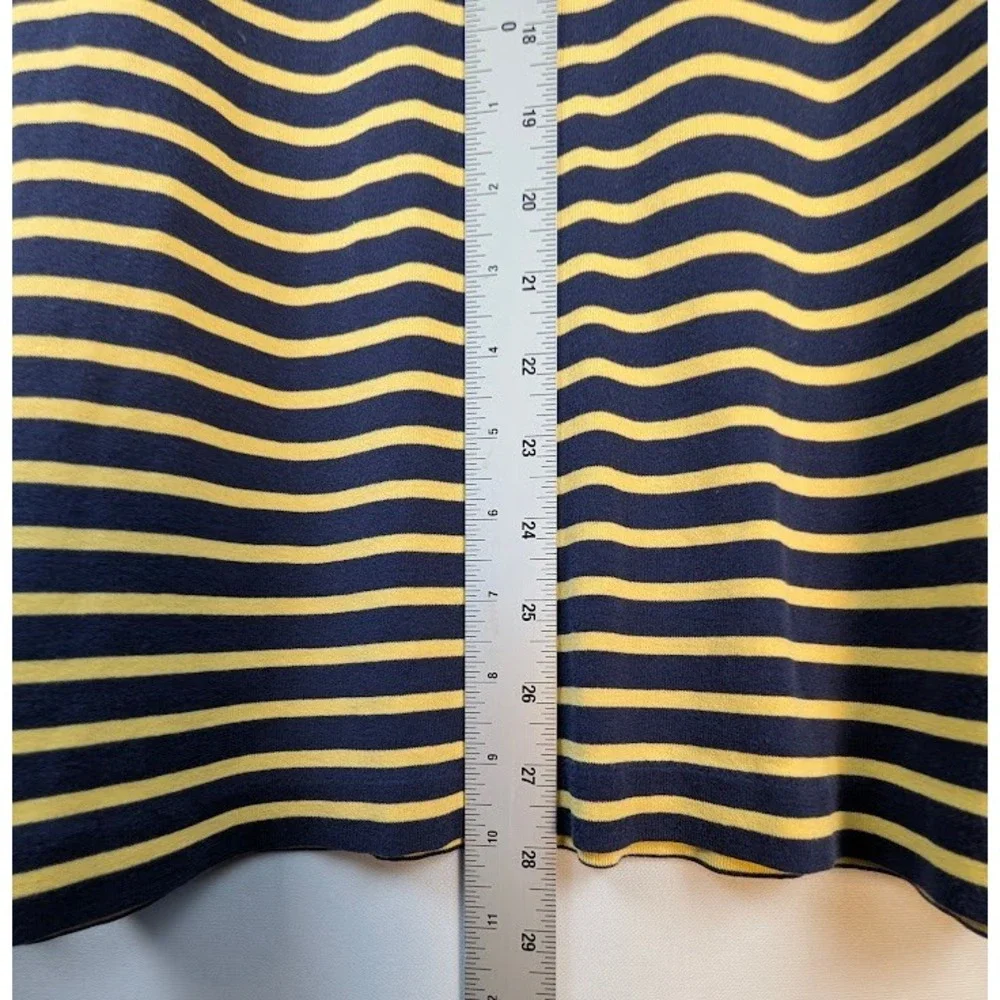 Polo Golf Ralph Lauren Polo Shirt Men XL Navy Blue Yellow Stripe Preppy Y2K 90s